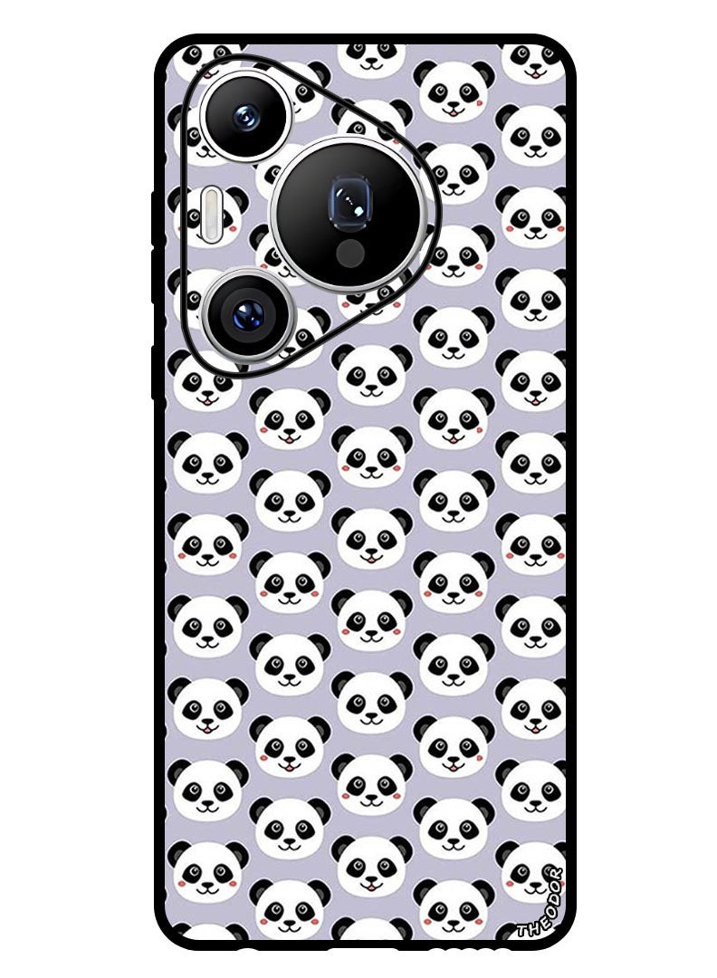 Theodor Protective Case Anti Scratch Shock Proof Bumper Cover For Huawei Pura 70 Panda On Purple - Image 1