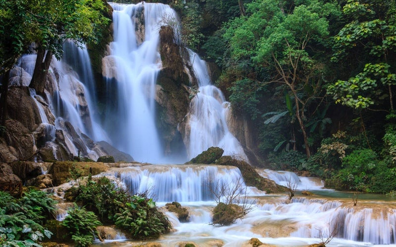 5 Ace Waterfall scenery Sticker Poster|Beautifull waterfall|Home decor sticker Poster|size:12x18 inch,multicolor - Image 2
