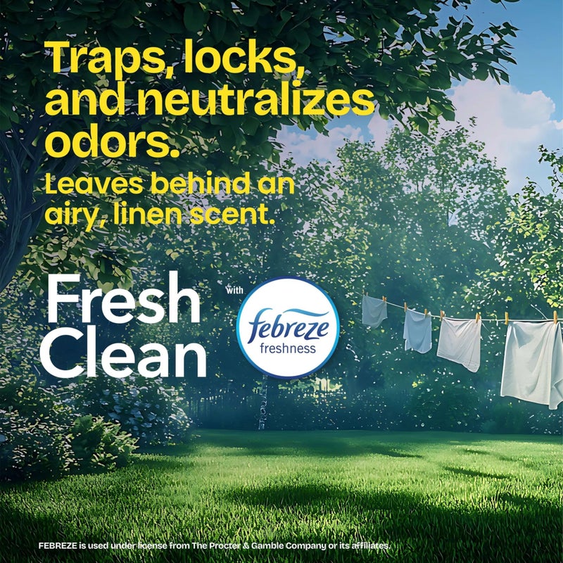 Glad Tall Kitchen Drawstring Trash Bags - Odorshield 13 Gallon White Trash Bag, Febreze Fresh Clean, 110 Count - Image 3