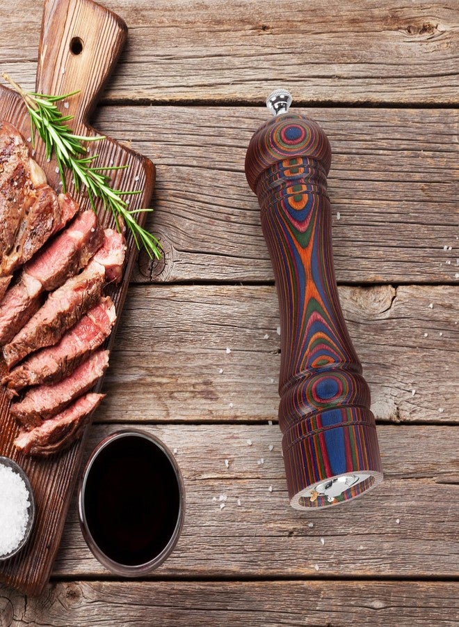 MYRAINBOW Pepper Mill Grinder- Adjustable Wooden Grinders, Pakkawood Pepper Mill, Refillable Pepper Shakers with Adjustable Coarseness, 7 Inch for Kitchen - Image 3