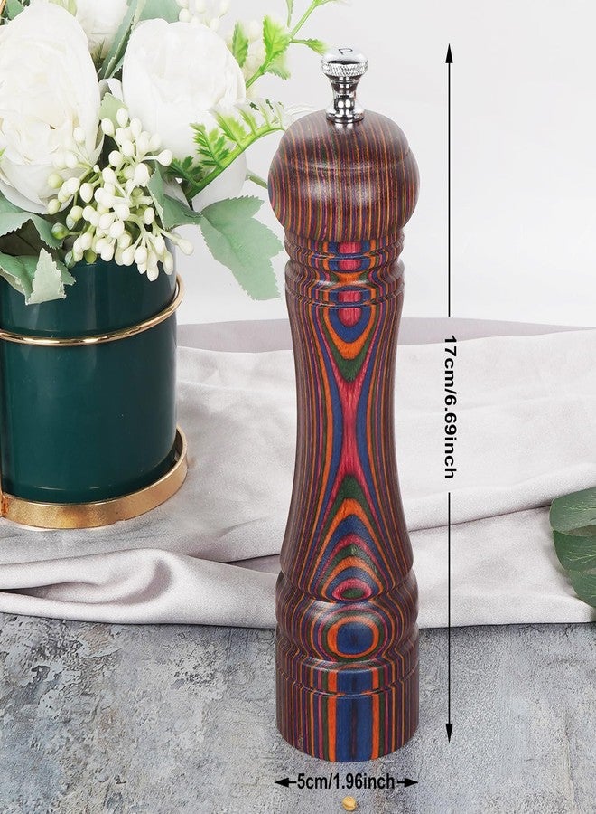 MYRAINBOW Pepper Mill Grinder- Adjustable Wooden Grinders, Pakkawood Pepper Mill, Refillable Pepper Shakers with Adjustable Coarseness, 7 Inch for Kitchen - Image 5