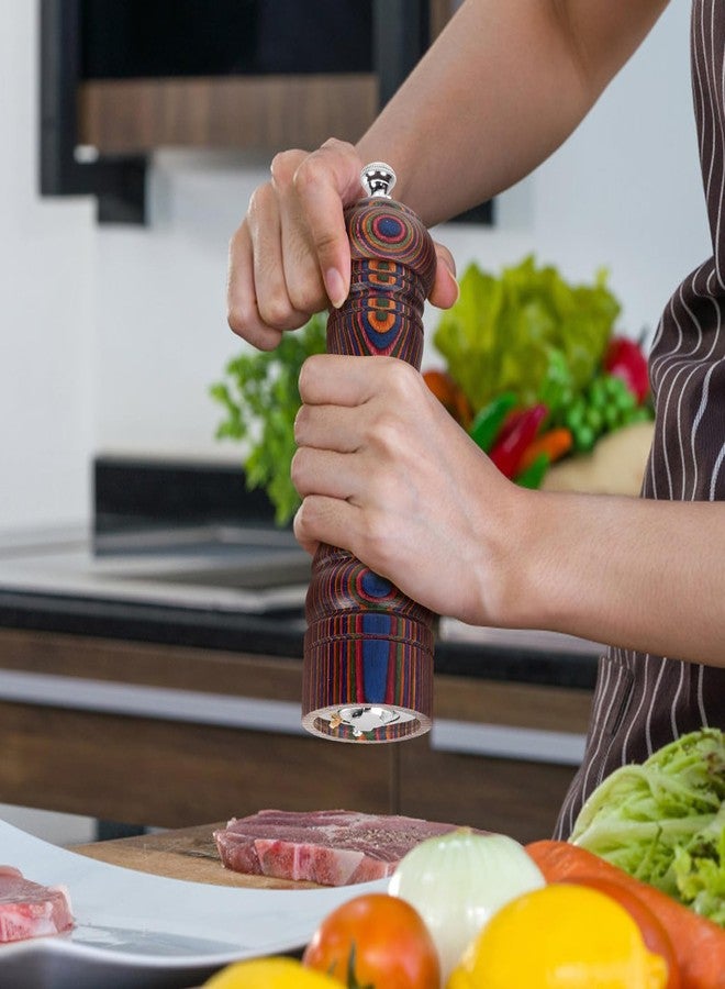 MYRAINBOW Pepper Mill Grinder- Adjustable Wooden Grinders, Pakkawood Pepper Mill, Refillable Pepper Shakers with Adjustable Coarseness, 7 Inch for Kitchen - Image 4