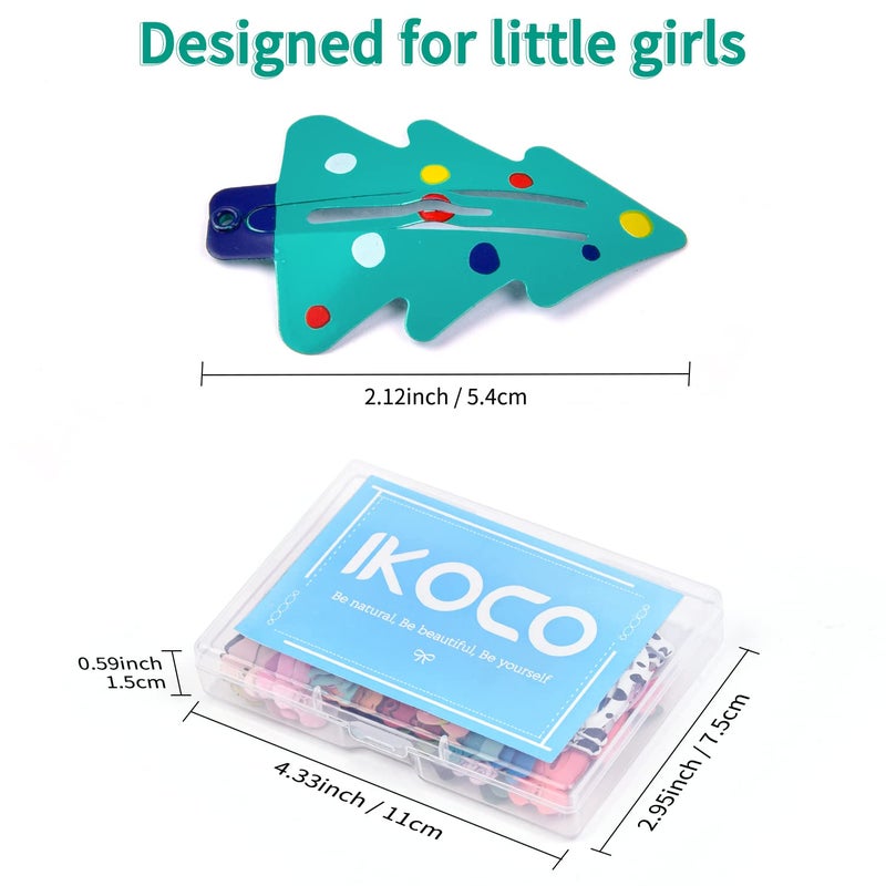 IKOCO Hair Clips for Girl, 42Pcs Animal Pattern Snap Hair Clips, Cartoon Design Barrettes for Toddler Girls - Image 3
