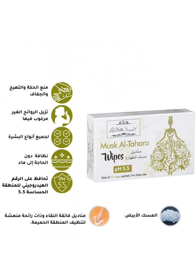 La Bella Feminine wipes White Musk 12 pack - Image 2