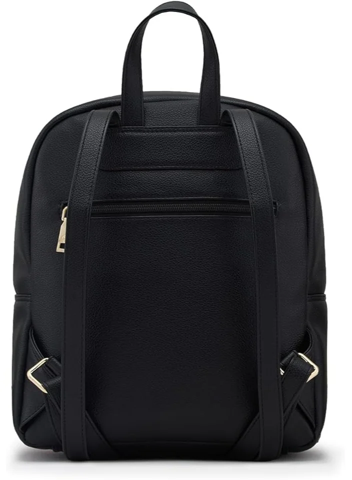 CAPRESE Caprese Erica Fashion Backpack for Women, Medium | Black Floral Embroidered | Spacious Interiors| Bag With Top Grab & Adjustable Shoulder Strap| Mini Backpack for Girls & Women