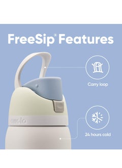 Owala 24 Oz. Owala FreeSip Stainless Steel Water Bottle in Ice Breeze  - Image 5