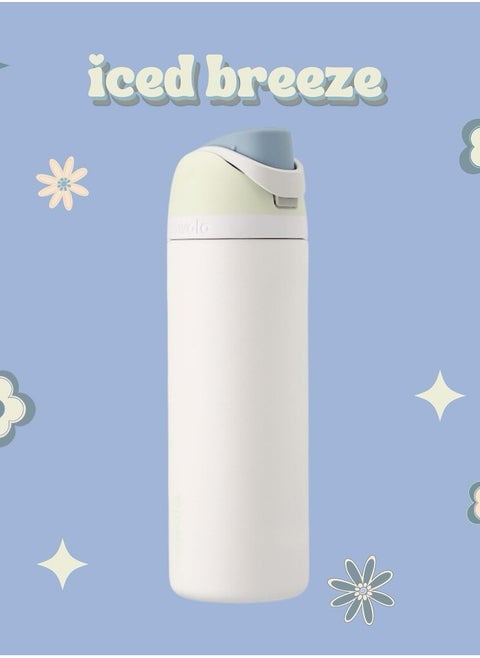 24 Oz. Owala FreeSip Stainless Steel Water Bottle in Ice Breeze