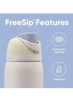 Owala 24 Oz. Owala FreeSip Stainless Steel Water Bottle in Ice Breeze  - Image 3
