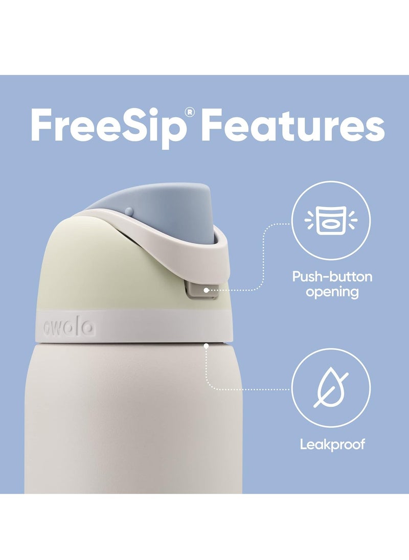 24 Oz. Owala FreeSip Stainless Steel Water Bottle in Ice Breeze