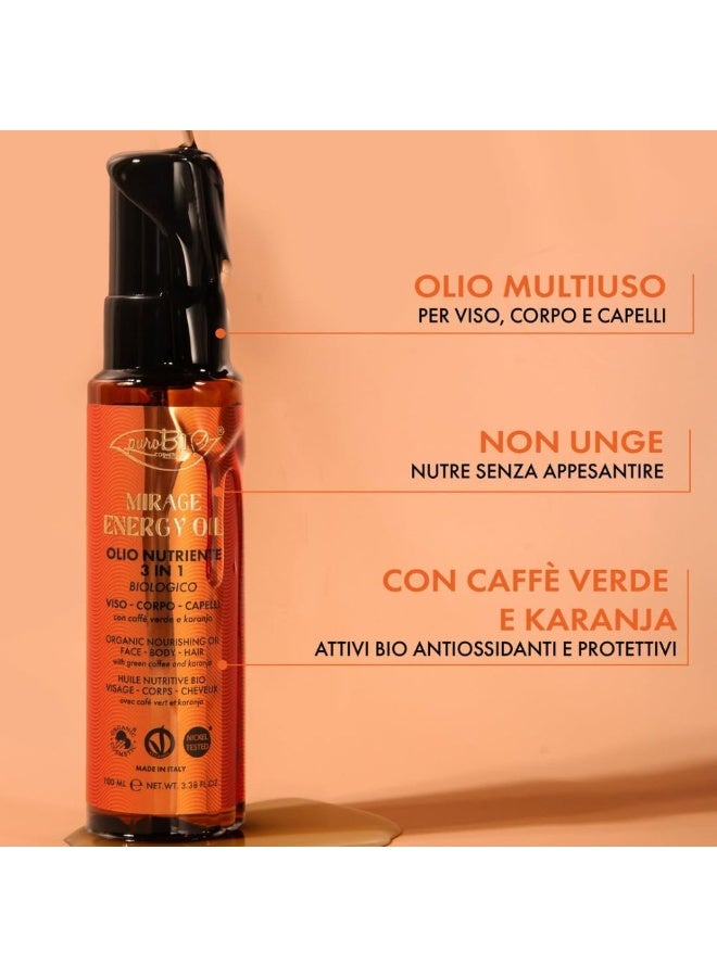 puroBio Mirage Energy Oil Organic 3 in 1 Nourishing Oil 100ml - Image 4