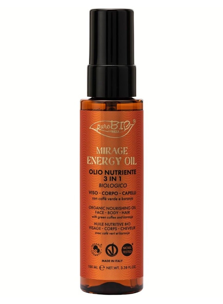 puroBio Mirage Energy Oil Organic 3 in 1 Nourishing Oil 100ml - Image 1