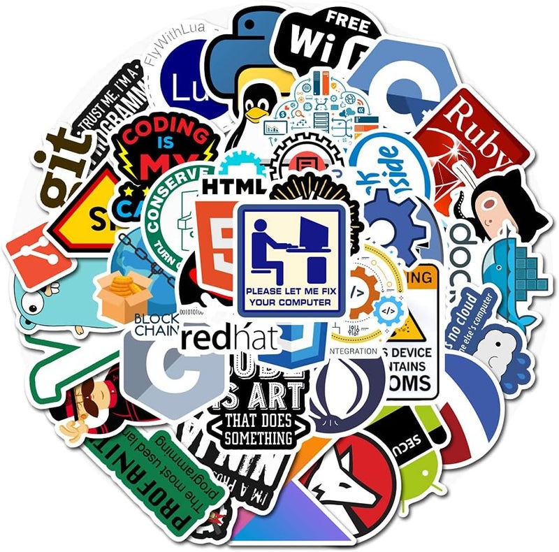 Programming Stickers for Developers, Coders, Programmers, Hackers, Geeks, and Engineers,Developper Stickers for Laptop (50 pcs) - Image 3