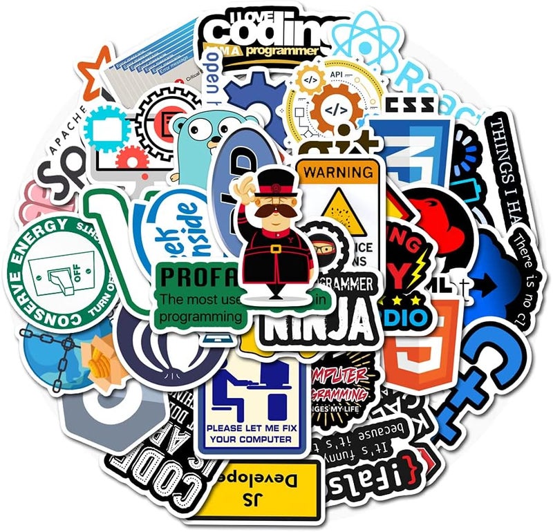 Programming Stickers for Developers, Coders, Programmers, Hackers, Geeks, and Engineers,Developper Stickers for Laptop (50 pcs) - Image 4