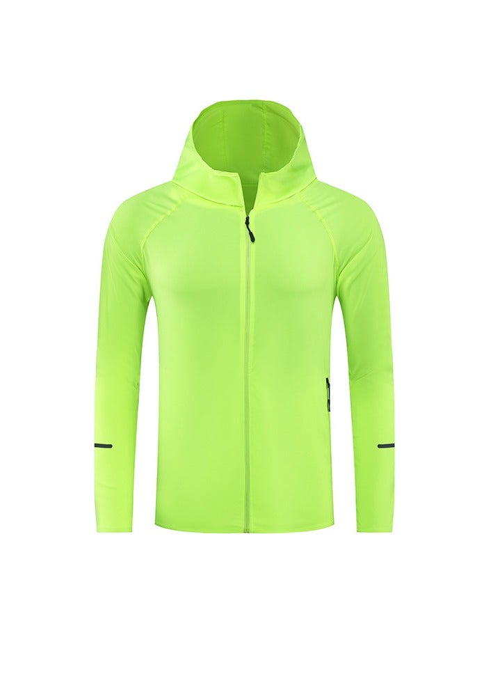Generic Couples Hooded UV-Proof Sports Jacket Green