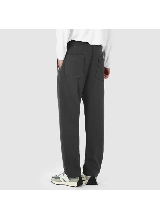 Markless Men's Casual Pants, Spring And Autumn Draping Wrinkle-resistant Trousers, Loose Straight-leg Long Pants 4854, Rock Gray, Size 31 - Image 3