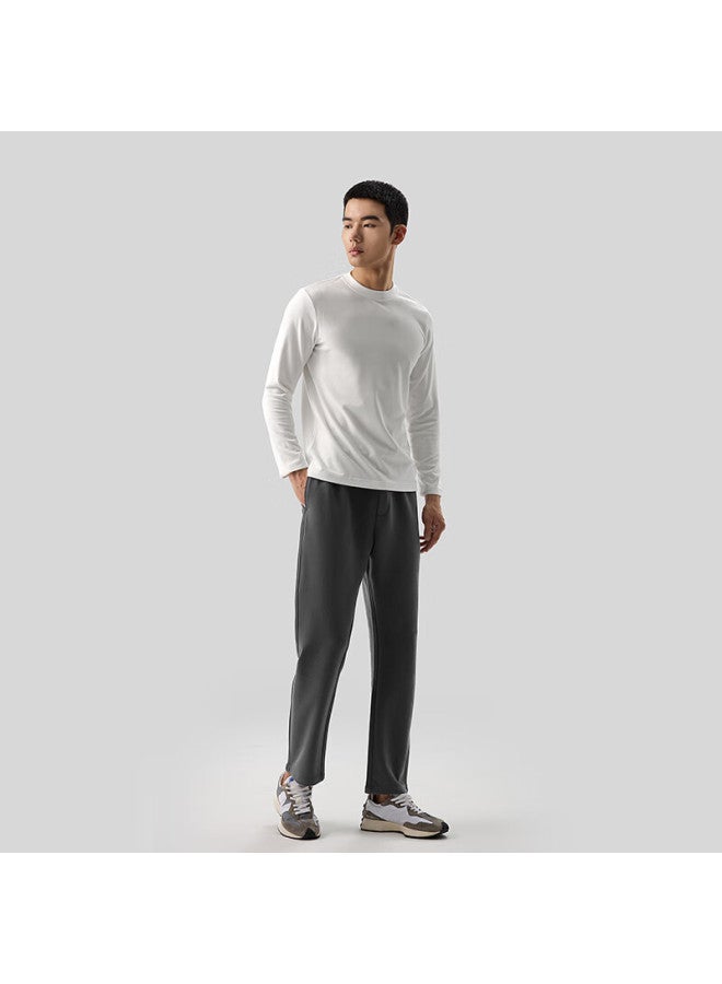 Markless Men's Casual Pants, Spring And Autumn Draping Wrinkle-resistant Trousers, Loose Straight-leg Long Pants 4854, Rock Gray, Size 31 - Image 2