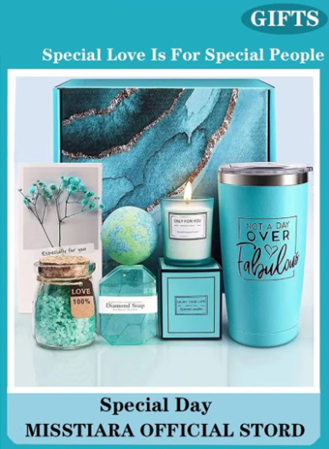 MissTiara Gifts Basket for Women - Birthday Gifts for Women, Relaxing Spa Gift Basket Set, Unique Gift Ideas for Women, Gifts for Mom Sister Best Friend Wife, Coworker Teacher Nurse Gifts for Women - Image 1