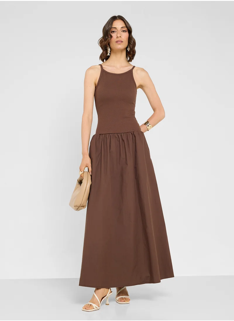 SNDYS Cruz Crew Neck Tiered Maxi Dress