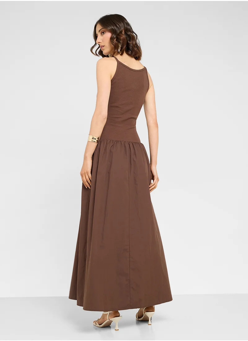 SNDYS Cruz Crew Neck Tiered Maxi Dress