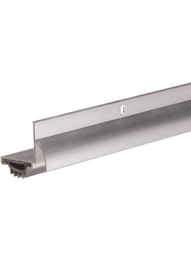 فروست كينج مانع تسرب أسفل الباب شكل L مع غطاء تصريف وحشوة فينيل فضي 1-3/8 × 36 بوصة U36H - Image 4