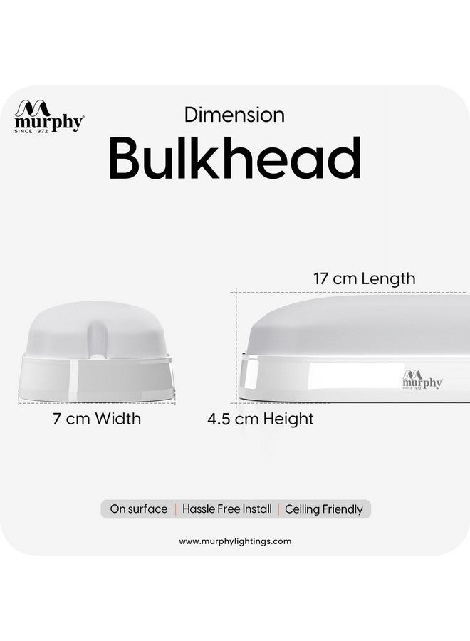 MURPHY Murphy 10W LED Oval Shape Bulkhead Wall Lamp | IP66 Waterproof Outdoor Light for Gardens, Porches & Bathrooms | Warm White, Pack of 6 | 2-Year Warranty  - Image 4