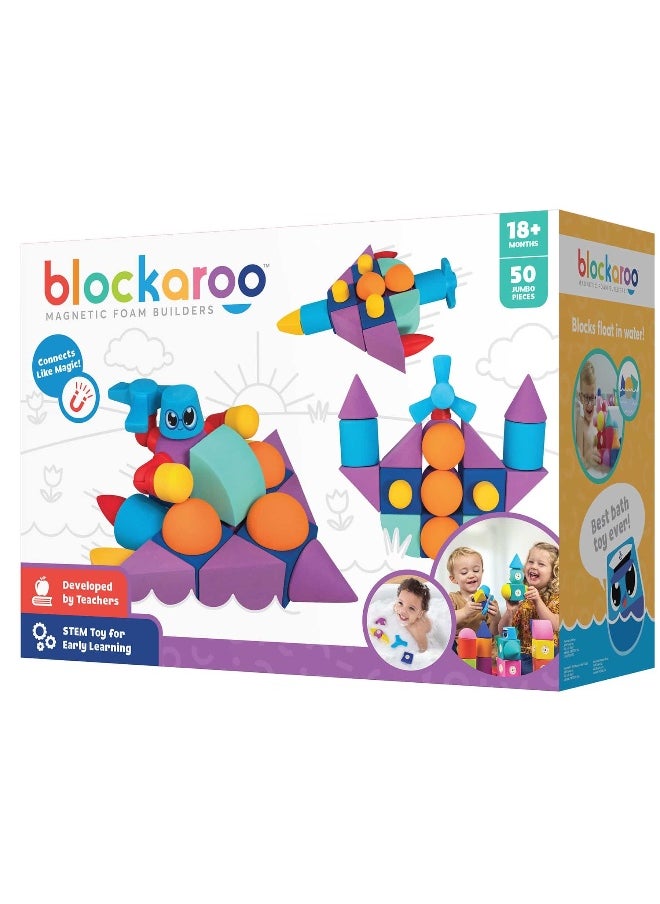 blockaroo - Blockaroo Magnetic Foam Builders Set (50 Pieces) - Image 1