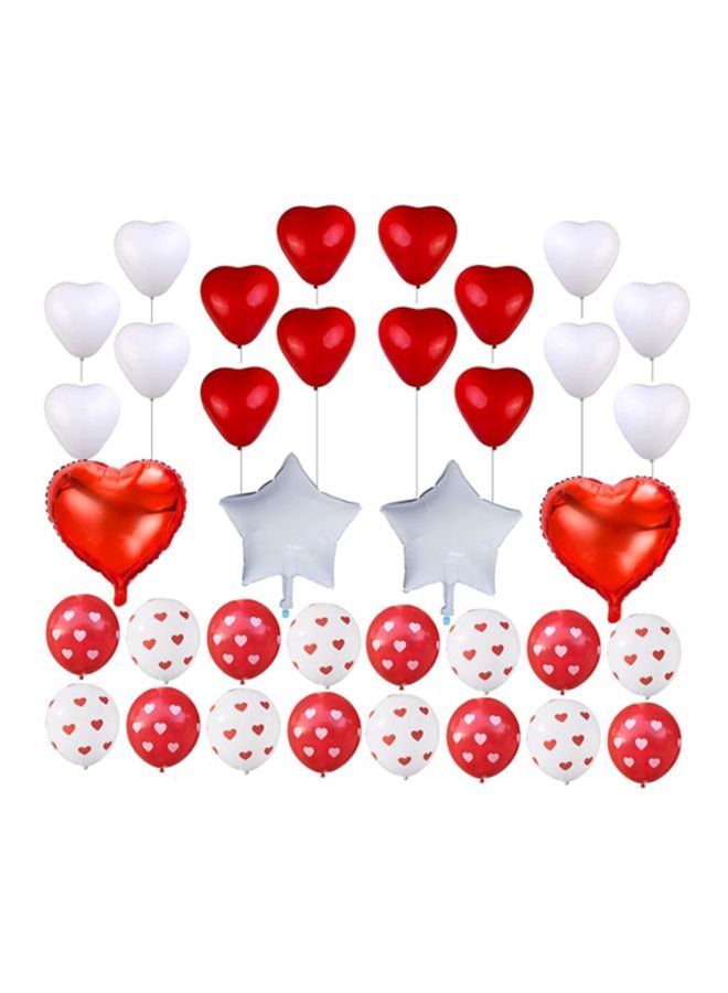 NIBEMINENT 36-Piece Heart Shaped Balloons Set 12inch