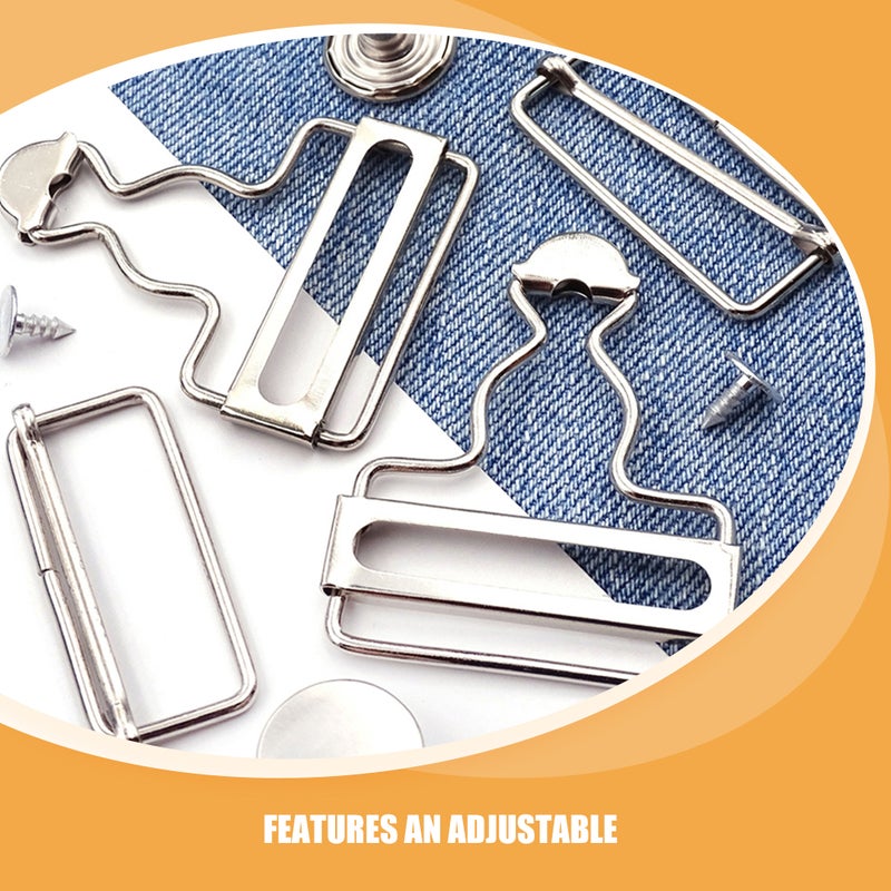 12 Sets Metal Suspender Buckles For Overalls Adjustable Gourd Buckle Kit For Trousers Diy Repairs And Replacements For Casual Wear And Parties - Image 2