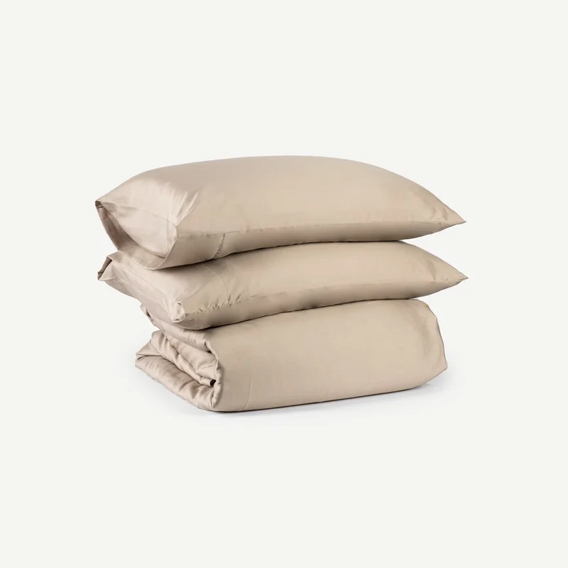 OC HOME Luciano Cotton Tencel Duvet Cover Set -Grey