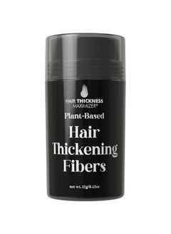 Hair Fibers for Thinning Hair for Women  Men  Plant Based Hair Fibers to Cover Up Bald Spots  Instant Hair Filler  NonItchy Building Powder  No Balding  Easy Wash Black
