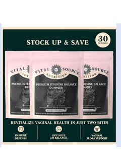 Nutrition Vital Source Nutrition Premium Feminine Balance Gummies for Women’s Health Wellness Immune Support Vegan Gluten Free Hawaiian Pineapple 60 Gummies  - Image 2