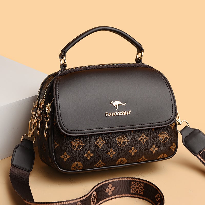 Trend Handbag New Model 2024 Versatile Women'S Shoulder Crossbody Bag With Contrasting Color Stitching Travel Bag - Image 1