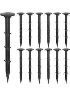yongsheng 100 Pack Plastic Garden Lawn Stakes 6 inch Landscape Anchors Spikes Rustproof Nail for Ground Lawn Edging,  Fabric, Tarp  - Image 1