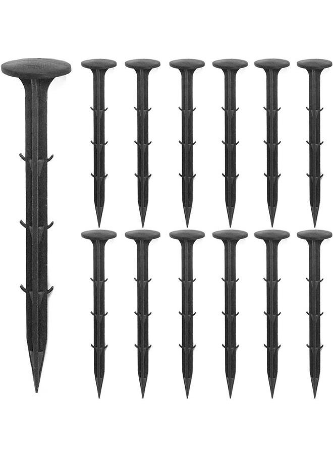yongsheng 100 Pack Plastic Garden Lawn Stakes 6 inch Landscape Anchors Spikes Rustproof Nail for Ground Lawn Edging,  Fabric, Tarp  - Image 1