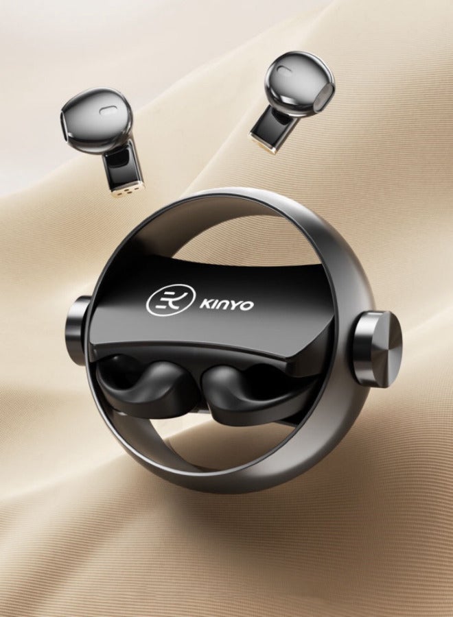 True Wireless Earbuds - Ultra-Long Battery, Noise Cancelling, Rotatable, Sport & Portable, In-Ear with Hooks, Hi-Fi Sound, Comfortable & Leak-Proof, 2-in-1,Megadeals-ae - Image 1