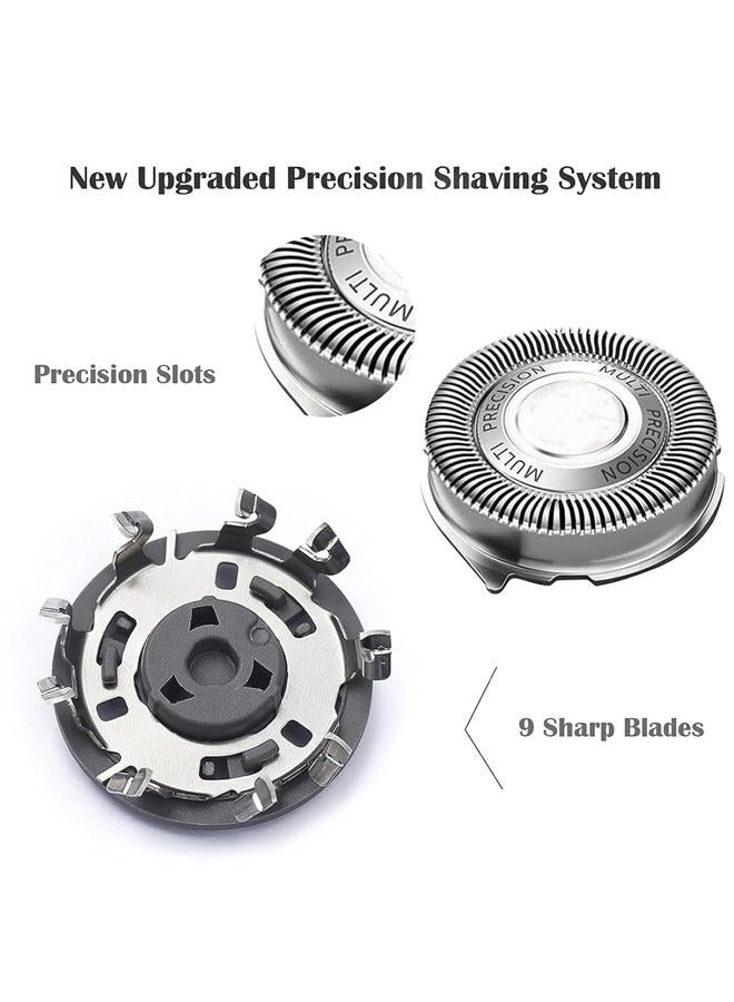 Suleto SH50/52 Replacement Heads Fit for Philips Norelco Series 5000 Electric Shavers Razor Blade Compatible with Phillips Series 5000 (S5xxx), AquaTouch (S5xxx), PowerTouch (PT8xx, PT7xx), 6-Pack& Brush - Image 2