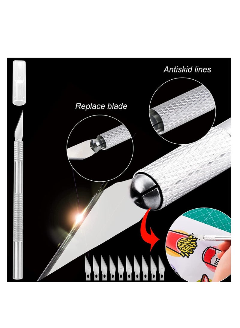 Zikra heat transfer tools Vinyl Tools with T-Shirt Ruler Guide Craft Tools Set for DIY Heat Transfer Printing Vinyl Silhouettes Scrapbooking Lettering Cutting Splicing 33pcs - Image 3