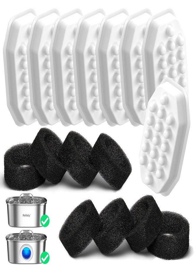 Rellaty Official Cat Water Fountain Filters Replacement & Pre-Filter Sponge - Image 1