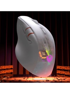 Meetion MEETION Three-Mode Gaming Ergonomic Mouse GW32 2.4G/Bluetooth/Wired PAW3220 Sensor Up to 8000DPI 1000Hz Polling Rate 20 Million Times Micro Switch RGB Lighting Effects 700mAh Long Battery Life Right-Handed Ergonomics Meetion Exclusive Driver  - Image 2