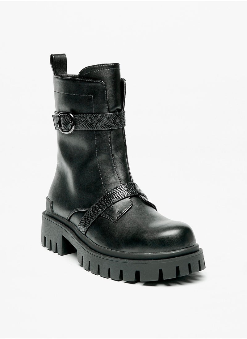 Flora Bella By Shoexpress - Womens Strap Detail Boots With Zip Closure By Shoexpress - Image 1