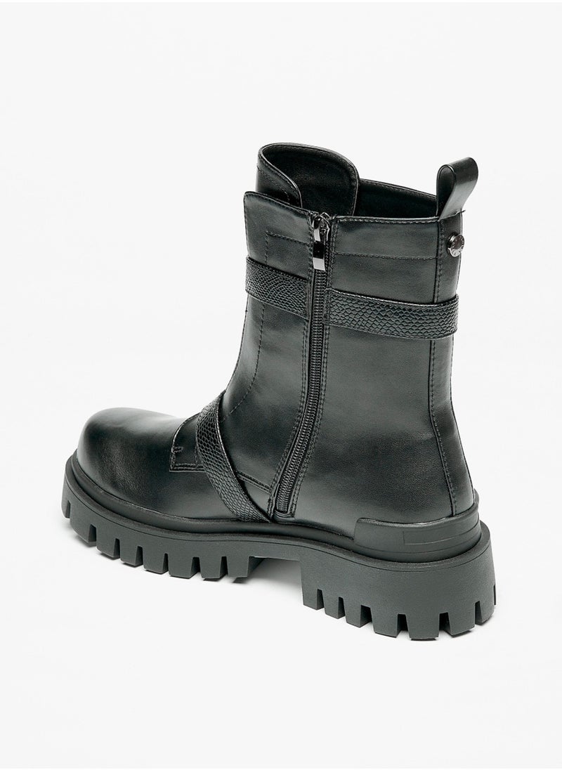 Flora Bella By Shoexpress - Womens Strap Detail Boots With Zip Closure By Shoexpress - Image 1