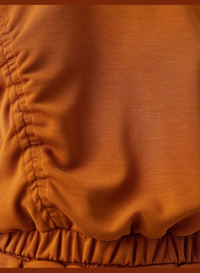 كوتون Şahika Ercümen X Koton - Short Sleeve Window Detailed Sweatshirt