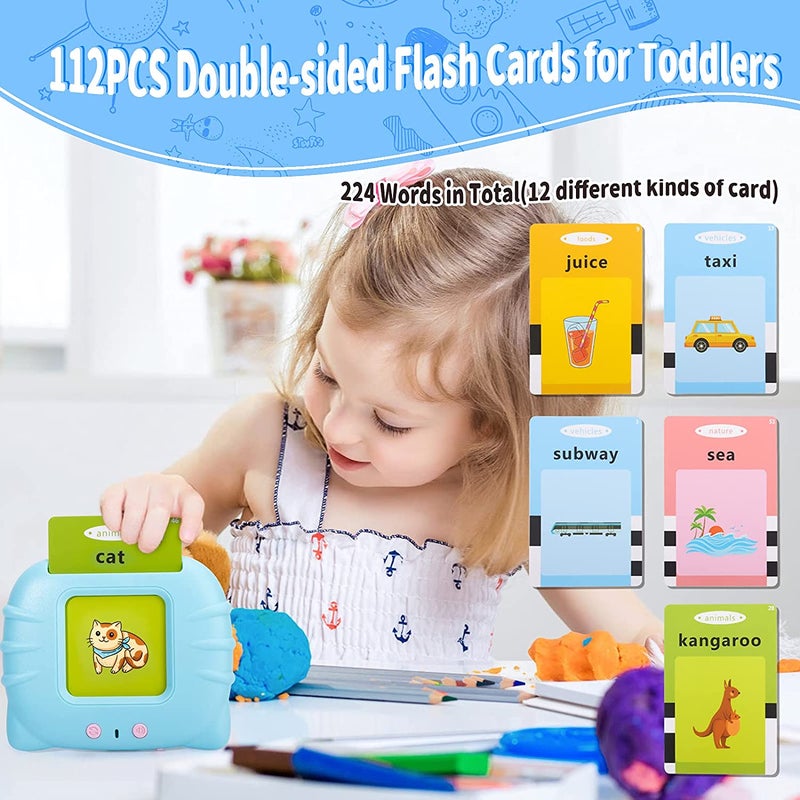 Talking Flash Cards Learning Toys for 2 3 4 5 6 Year Old Boys Girls, Lionvison Educational Toddlers Toys Reading Machine with 224 Words, Preschool Montessori Toys and Birthday Gift for Kids Ages 2-6 - Image 3