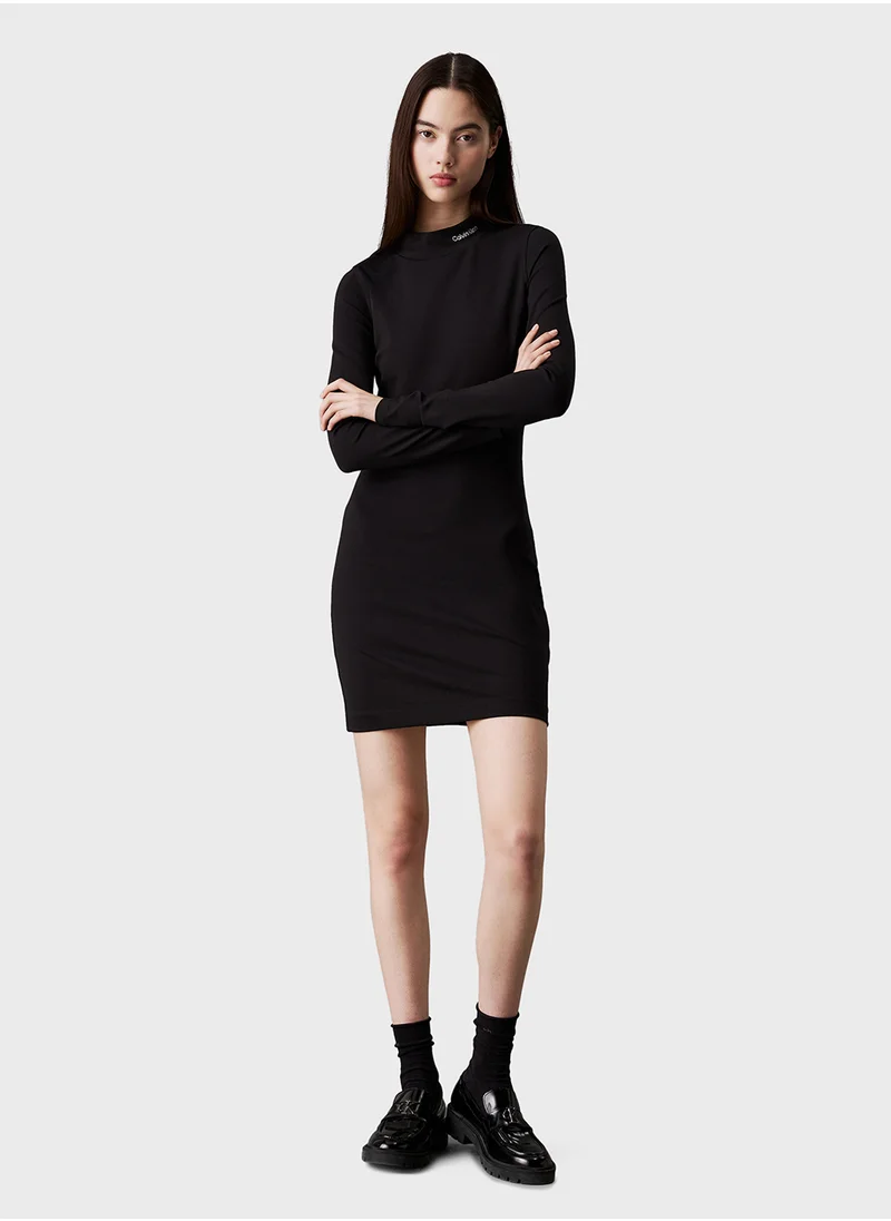 كالفن كلاين جينز LOGO ELASTIC MILANO DRESS