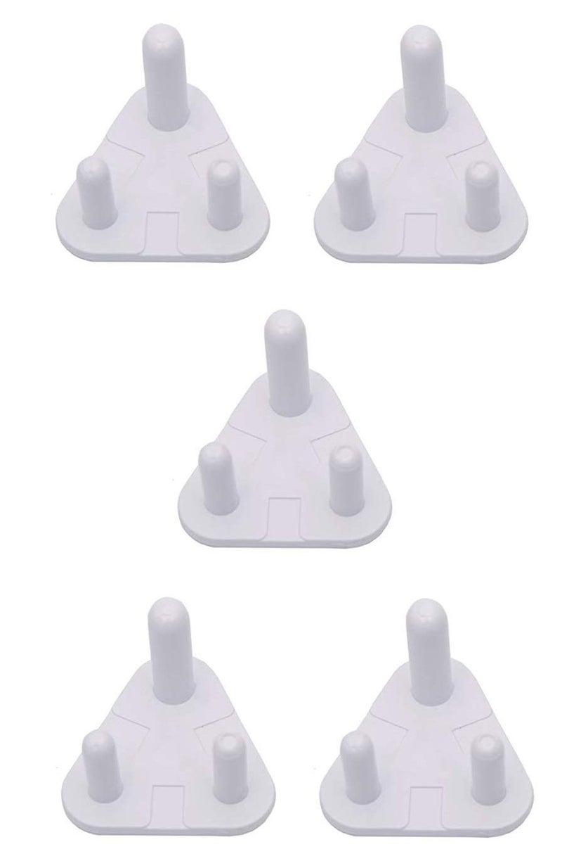 Inditradition Baby Safety Electrical Socket Cover Guards, for 5 amp Sockets, White (Pack of 5) - Image 3