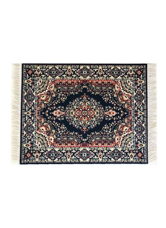 Inusitus - Dollhouse Rug, Miniature Doll House Accessory, Carpet For 3” To 12” Dolls, 10 X 7, Rectangle, Kids Toy Furniture Carpeting Decor, Navy Blue - Image 1