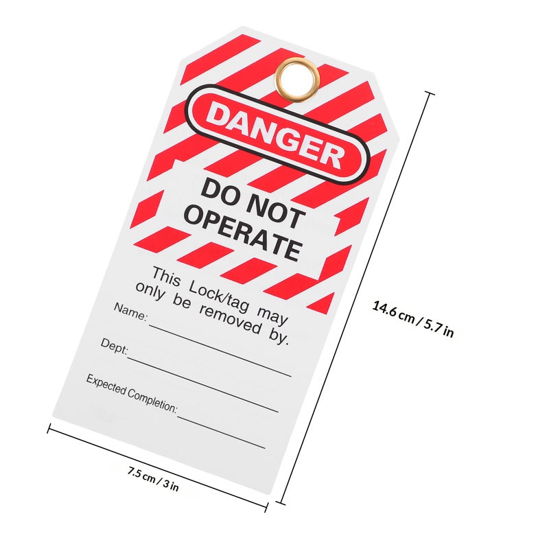 10pcs Lockout Tags Tags Do Not Operate Tags Lockout Hanging Tags for Factory Equipment - Image 2