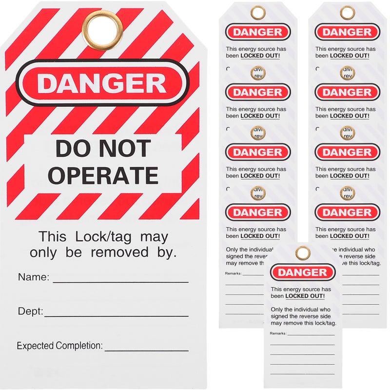 10pcs Lockout Tags Tags Do Not Operate Tags Lockout Hanging Tags for Factory Equipment - Image 5