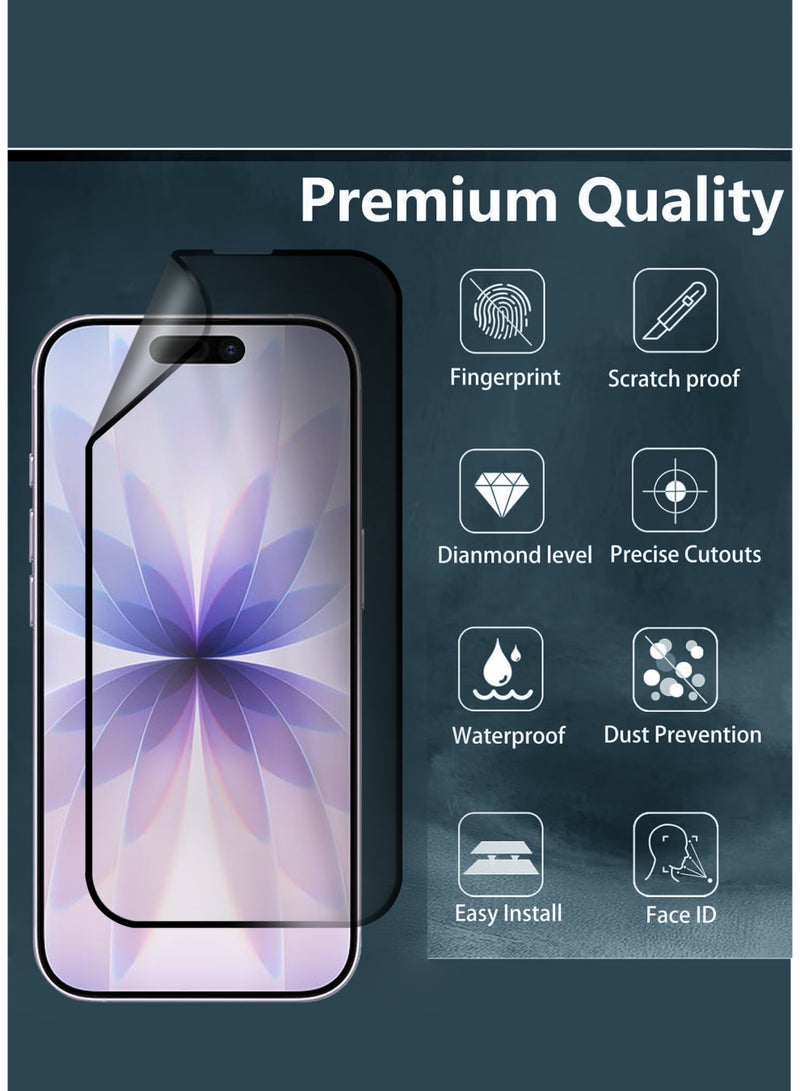 واقي شاشة مرن شفاف لهاتف Apple iPhone 17 من السيراميك النانو الفاخر مع لاصق كامل وغطاء كامل لهاتف Apple iPhone 17 - الخصوصية - Image 2