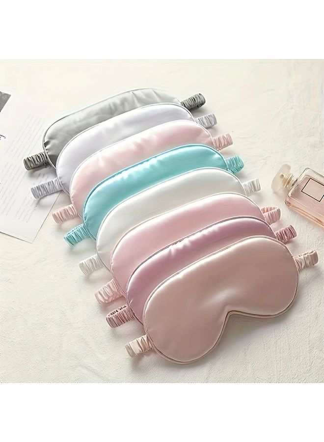 20pcs Luxury Sleep Masks Blue Double Sided Ultra Portable Light Blocking Elastic Straps Solid Color Design Comfortable Fit Ideal For Travel Naps - Image 2